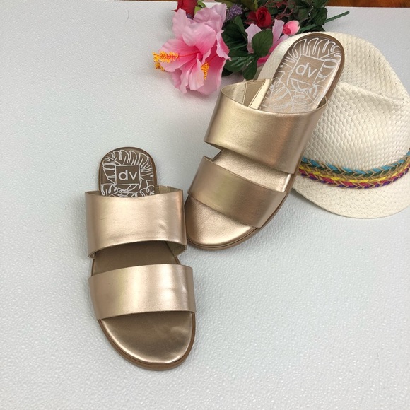 DV by Dolce Vita Shoes - DV slip on rose gold copper Slide Sandal